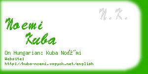 noemi kuba business card